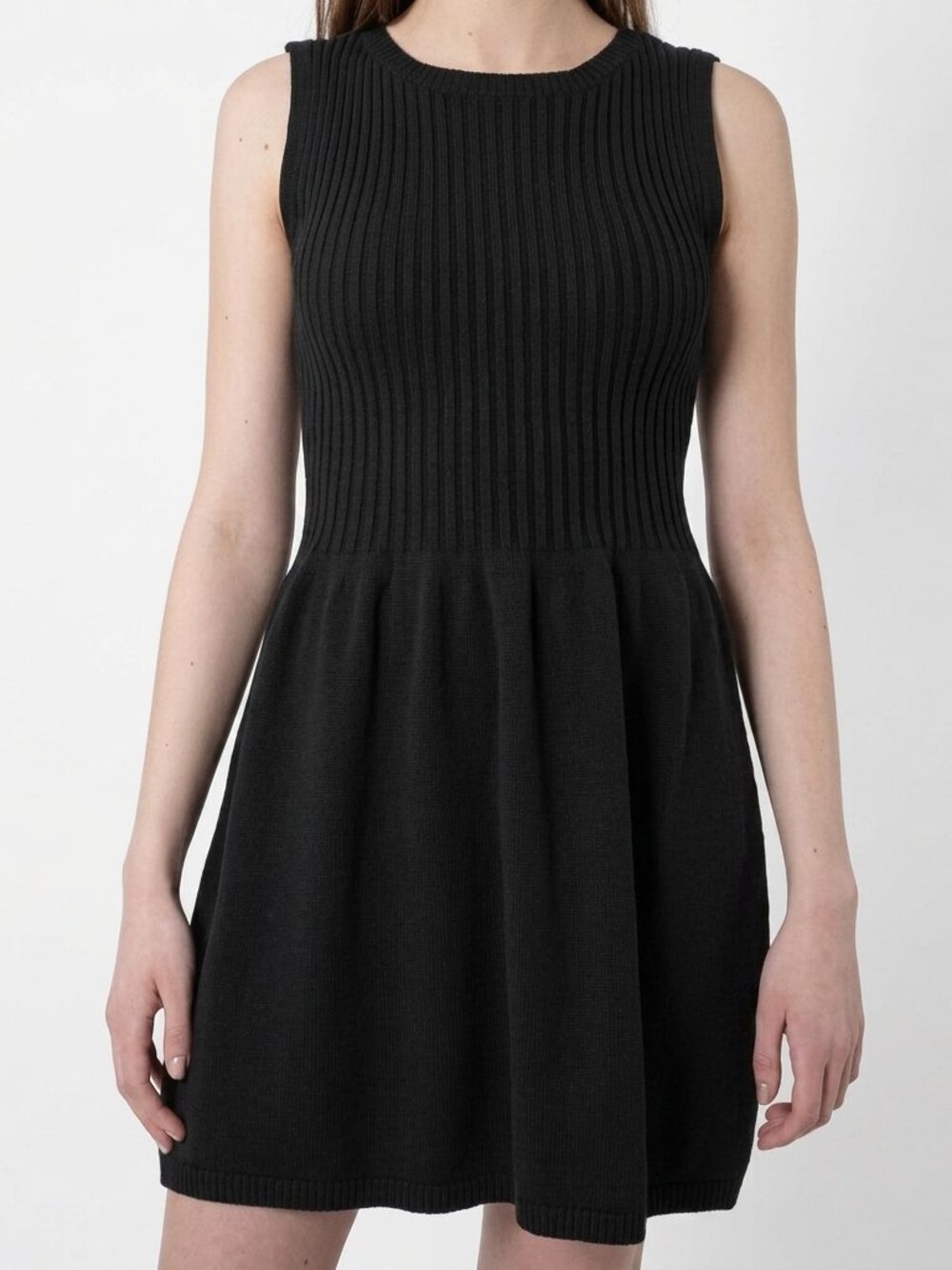 American Apparel Rib Knit Sleeveless Sweater Dress - Size Large